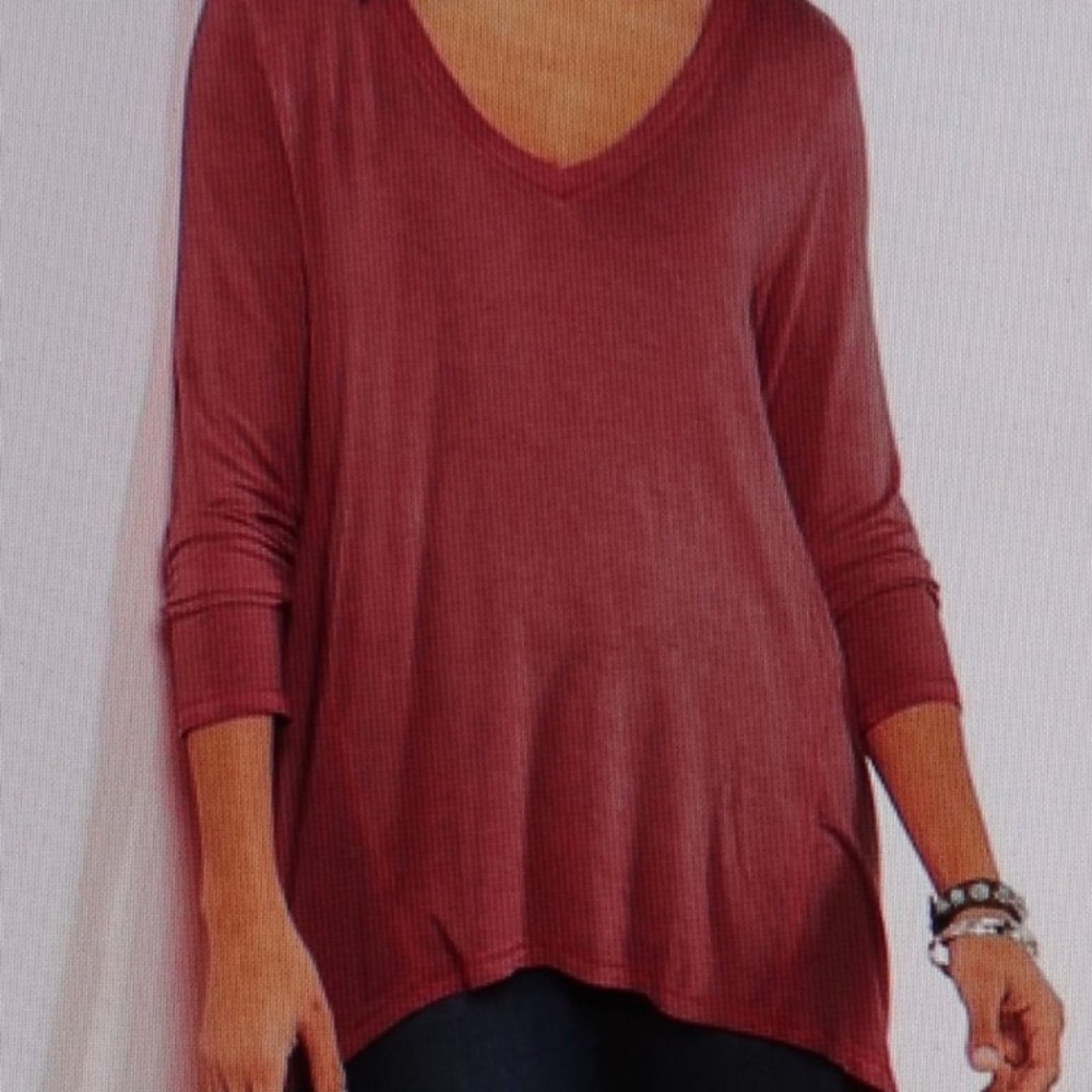 Soft Surroundings Top Women L Sublime
Long Sleeve Tunic Tee Shirt Lagenlook NWT